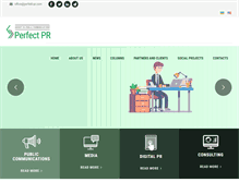 Tablet Screenshot of perfekt-pr.com